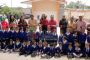 Herminio Briones entrega sanitarios en Jardín de Niños Tolosa