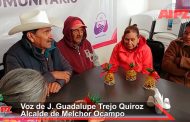 Atiende J. Guadalupe Trejo Quiroz a adultos mayores de Melchor Ocampo