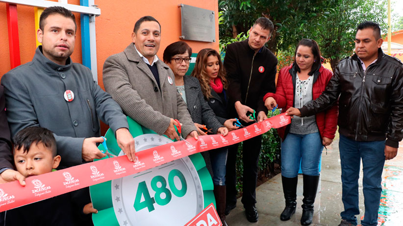 Más de Mil Obras para Zacatecas dignifica escuelas en Tlaltenango