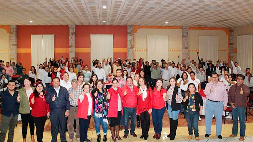 Priistas de once municipios en posada regional celebrada en Paraíso Caxcán