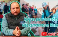 Continúan los apoyos para viviendas y la construcción de carreteras Mazapil