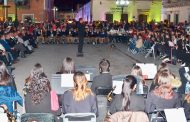 Con ensamble de ocho Bandas Sinfónicas; Celebra Miguel Torres 327 Aniversario de de Villanueva