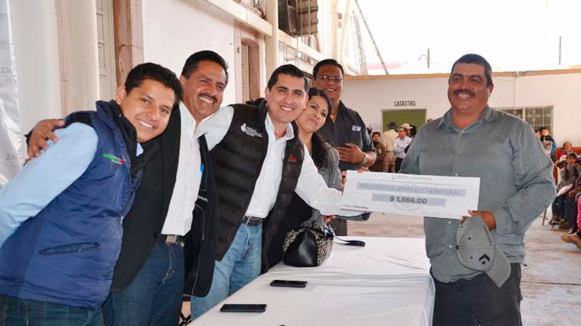 Entrega Gobierno del Estado recursos de empleo temporal en Juan Aldama