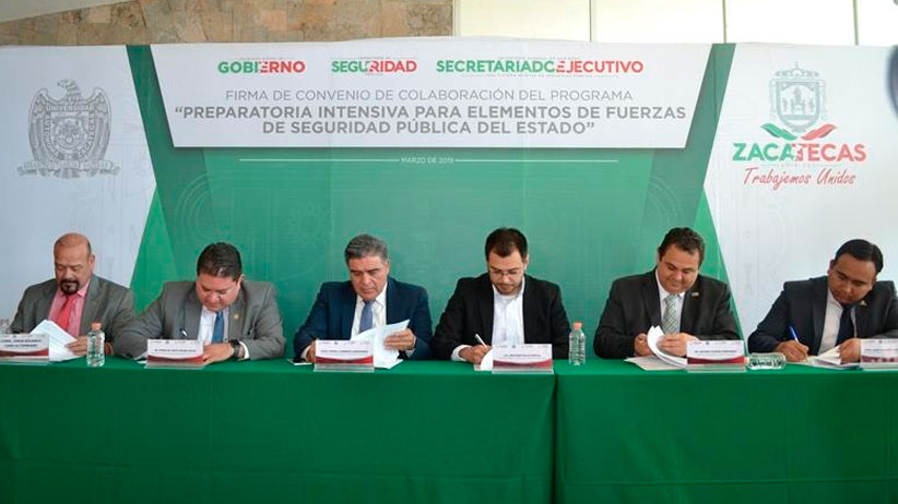 Firman convenio Gobierno Estatal, UAZ y Ayuntamientos para fortalecer formación académica de Policías