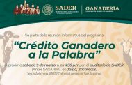 Invita Carlos Carrillo a Conocer el Programa Crédito Ganadero a la Palabra