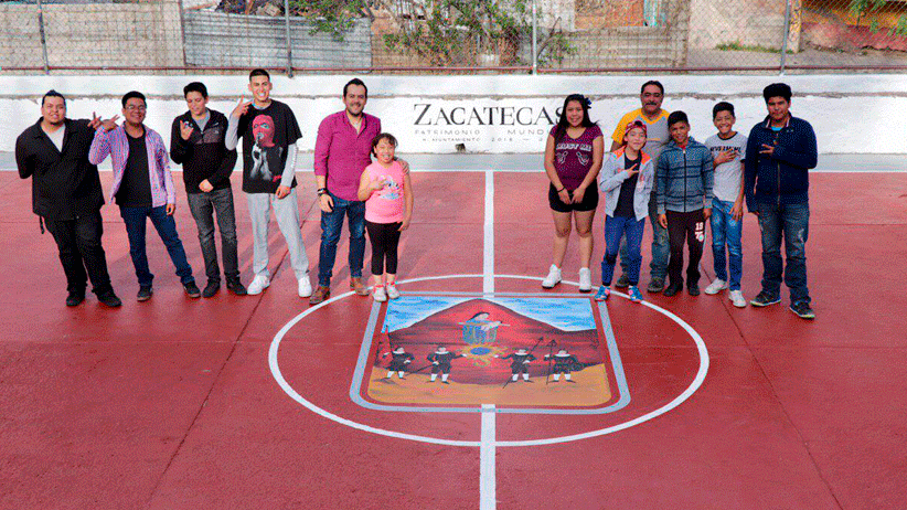 Alcalde Ulises Mejía Haro fortalece rehabilitación de canchas deportivas