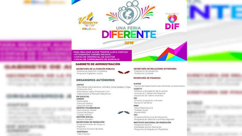 La “Feria Diferente” estará en Villanueva. 