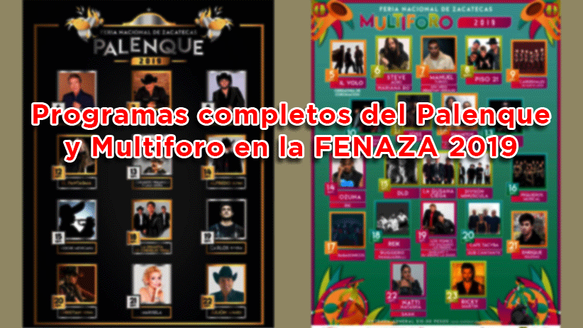 Programas del Palenque y Multiforo en la FENAZA 2019