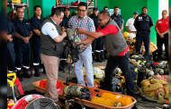  Con la entrega de equipo se fortalece el cuerpo de bomberos de 30 municipios