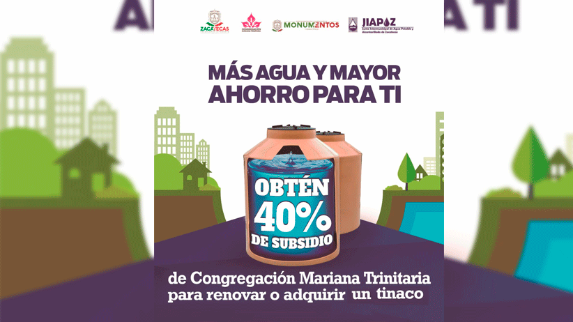 Subsidian tinacos para habitantes del centro de Zacatecas