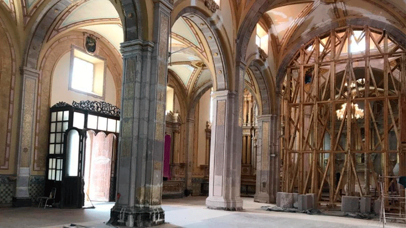 Avanzan trabajos de Parroquia de la Inmaculada Concepción, Patrimonio Arquitectónico de Jerez