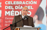 Secretaría de Salud de Zacatecas reconoce a Médicos en su día