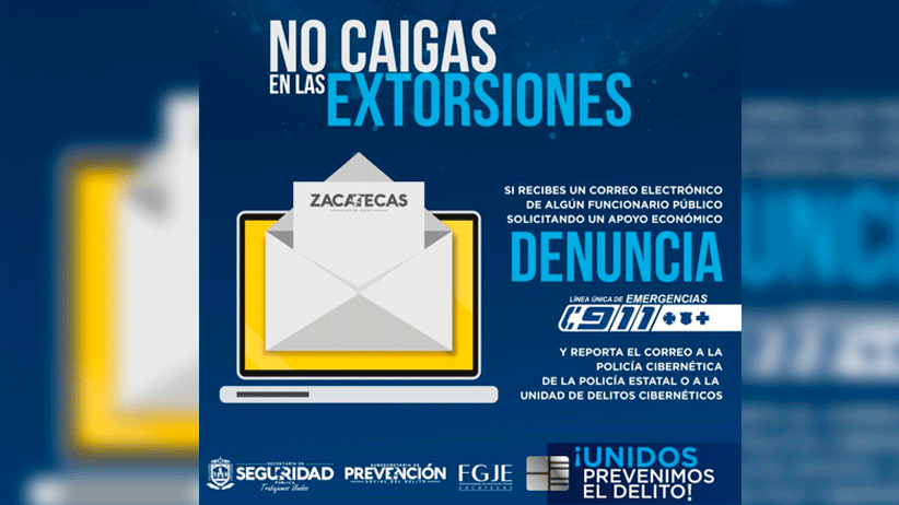 Advierte Gobierno del Estado sobre nueva modalidad de extorsión