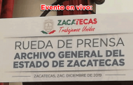 -Evento en vivo- Rueda de prensa: Archivo General del Estado de Zacatecas