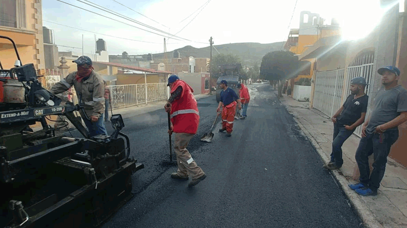 Secretaría de Obras Públicas rehabilita calles de Guadalupe y Zacatecas