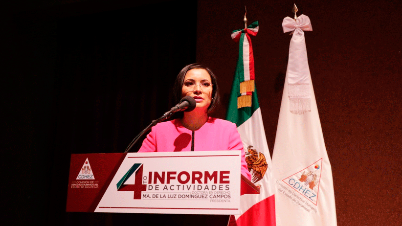 La Presidenta de la CDHEZ rinde su Cuarto Informe de Actividades 2019