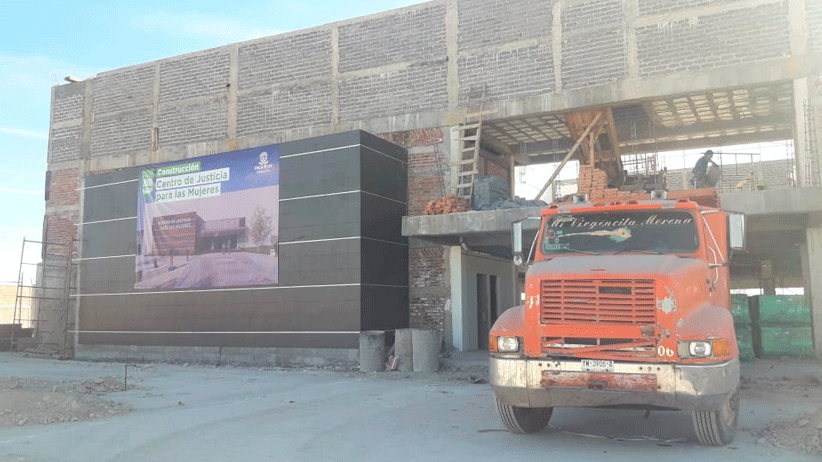 Lleva 40% de avance construcción del centro de justicia para las mujeres de Fresnillo