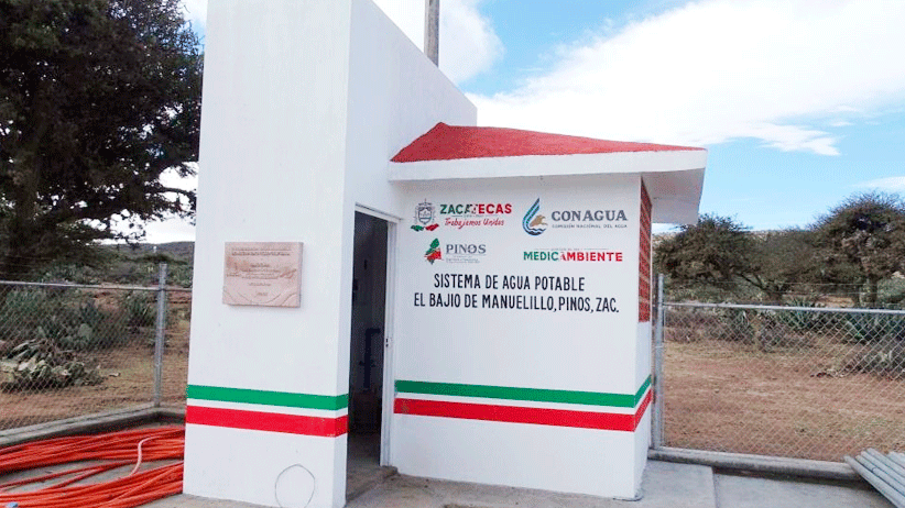 Cumple Tello a Pinos con la construcción de dos sistemas de agua potable