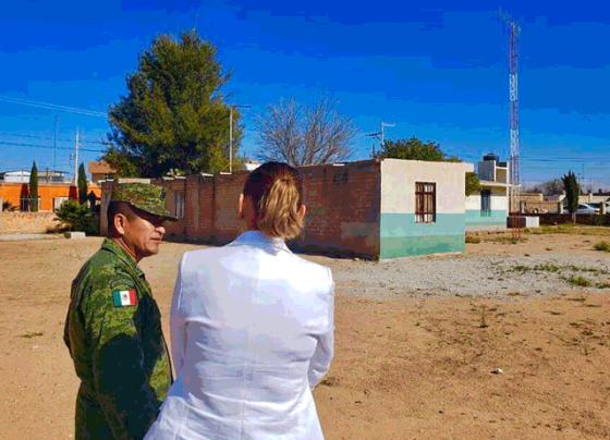 Supervisa delegada de Programas para el Desarrollo, Verónica Díaz, terrenos donde se construirán Bancos del Bienestar
