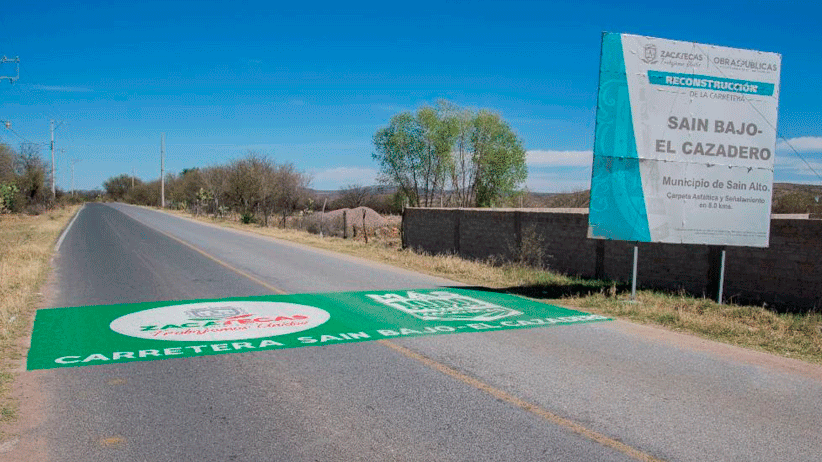 Inauguran tramos carreteros en Sain Alto