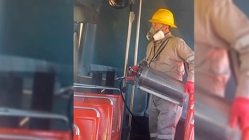 Ordena Gobernador sanitizar unidades del Transporte Público