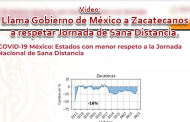 Video: Llama Gobierno de México a Zacatecanos a respetar Jornada de Sana Distancia.