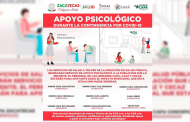 Ofrece Sector Salud apoyo psicológico a zacatecanos durante contingencia sanitaria.