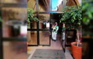 Desinfectan y sanitizan instalaciones del Hotel Mesón de Jobito.