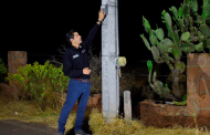 Cambian el 100% de las luminarias en San Isidro Boca Negra.