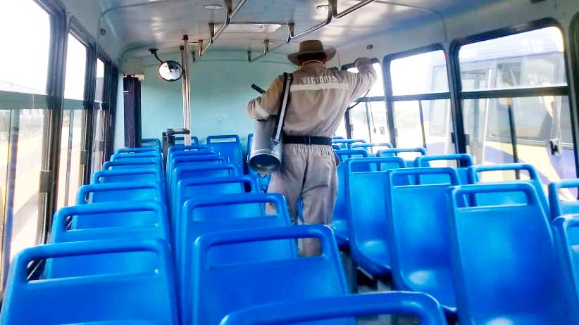 Suman más de 70 unidades del trasporte urbano a la sanitización.