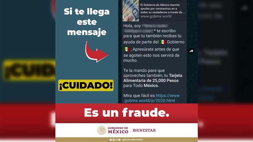 Gobierno de México trabaja para desarticular redes que engañan a la ciudadanía con falsos apoyos sociales.