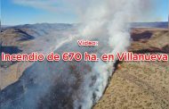 Video: Incendio de 670 ha. en Villanueva.