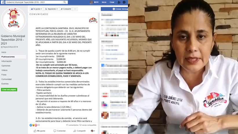 Autorizan “Toque de queda” en Tepechitlán.