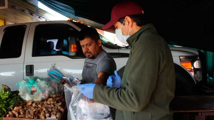 Refuerzan medidas preventivas en tianguis de Guadalupe.