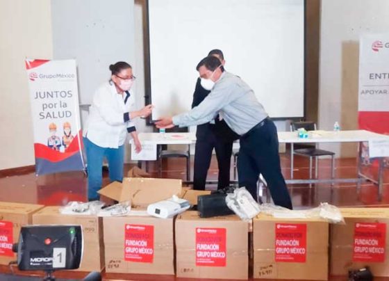 Llega a UNEME-COVID 15 ventiladores y equipo de protección personal.