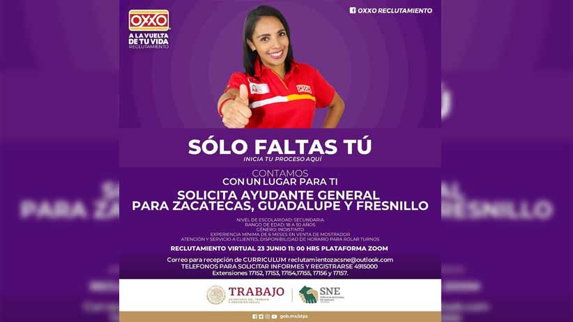 Realizará SNE noveno reclutamiento virtual para la cadena comercial OXXO.