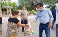 Intensifica Rafael Jimenez, entrega de apoyos alimenticios.