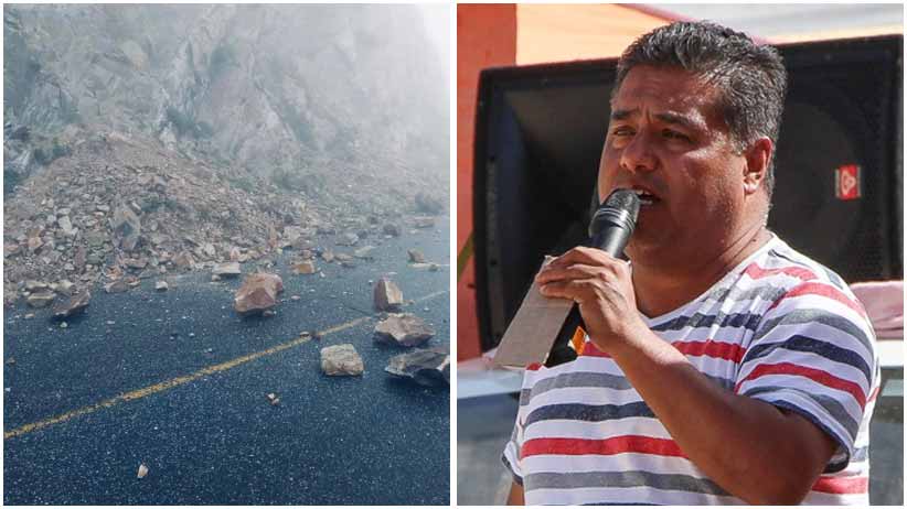 Deslaves de carretera a Mazapil se retirarán en cuanto concluyan estas lluvias: Abelardo González Pardo