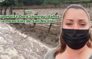 Supervisa Dora Jáuregui daños en parcelas de San Nicolás (video)