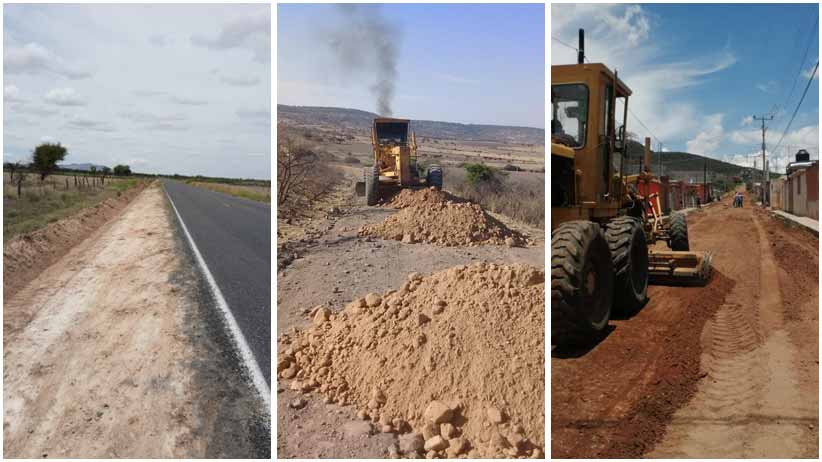 Gobierno del Estado da mantenimiento a tramos carreteros de distintos municipios