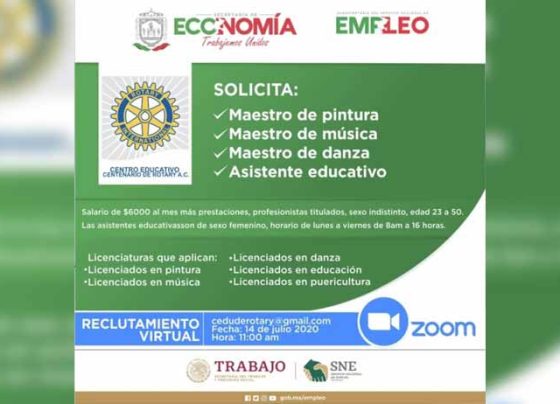 Este martes 14 se ofertarán empleos para profesionistas en educación