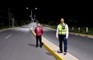 Enciende Julio César Chávez nuevo alumbrado público en la carretera a San Ramón