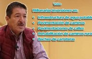 Realizamos millonarias inversiones en infraestructura de agua potable, pavimentación de caminos, pavimentaciones de calles, rehabilitación de caminos rurales, bacheo de carreteras: Gregorio Macías Zúñiga (video)