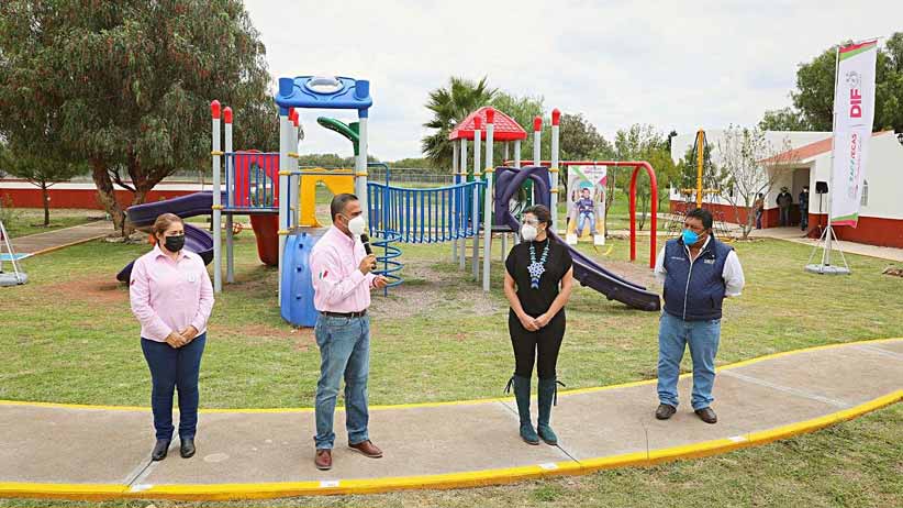 Inaugura Cristina Rodríguez de Tello parque inclusivo en Cuauhtémoc
