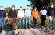 Miguel Torres realizan plantación de árboles en la unidad deportiva de La Quemada.
