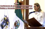 Conferencia de prensa de Verónica Díaz Robles y Armando Delgadillo Ruvalcaba