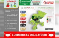 Inicia Zacatecas la presente semana con 30 nuevos casos positivos de COVID-19