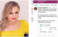 “He resultado positiva a Covid-19”: Claudia Anaya