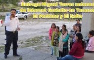 Entrega Miguel Torres antenas de Internet Gratuito en Tarasco, El Pantano y El Salto (video)