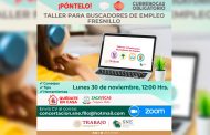 Invita Gobierno Estatal a taller virtual para buscadores de empleo en Fresnillo